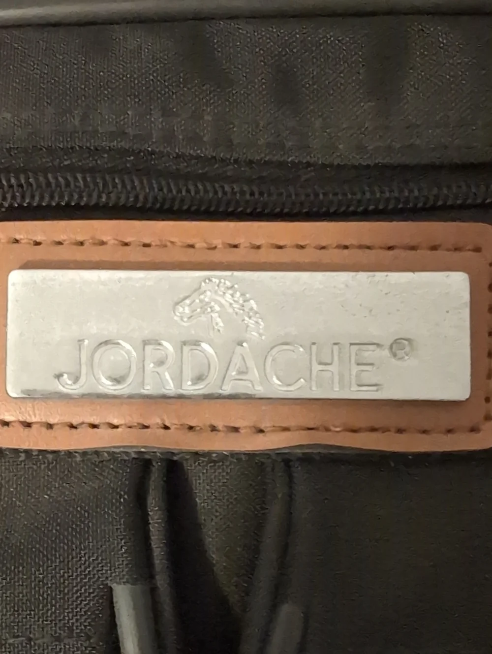 Vintage Jordache Black Nylon Travel Duffel Bag Carry-On Luggage Tag